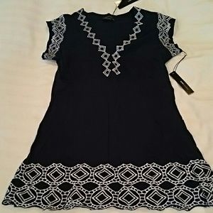BCBG Max Azria embroidered tunic, sz M