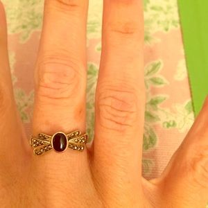 Sterling silver ring with onyx stone