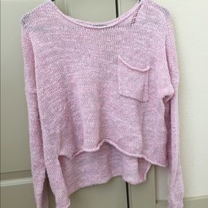 pink sweater