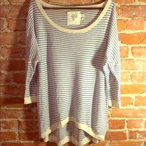 H&M SM blue pinstriped sweater