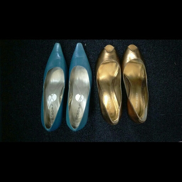 SOLD! Turquoise BCBGirls & Copper Nine West heels
