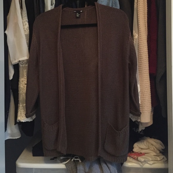 brown cardigan