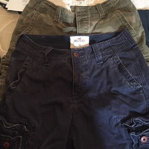 2 Hollister cargo shorts