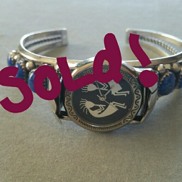 #SOLD#  Vintage navajo sterling silver watch cuff