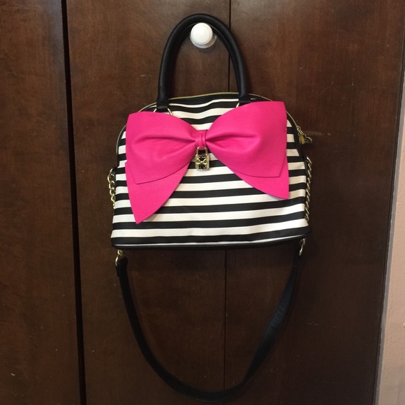 Betsey Johnson Stripe Satchel