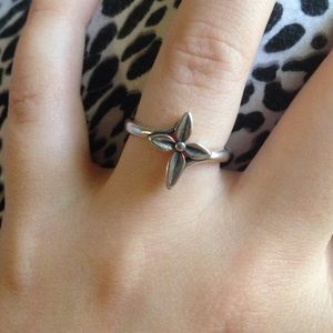 Flower petal cross James Avery ring