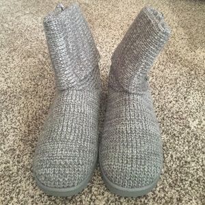 Gray Sweater Boots