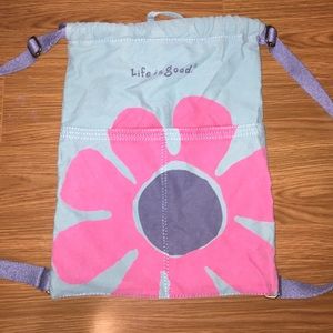 Life is Good Drawstring Backpack