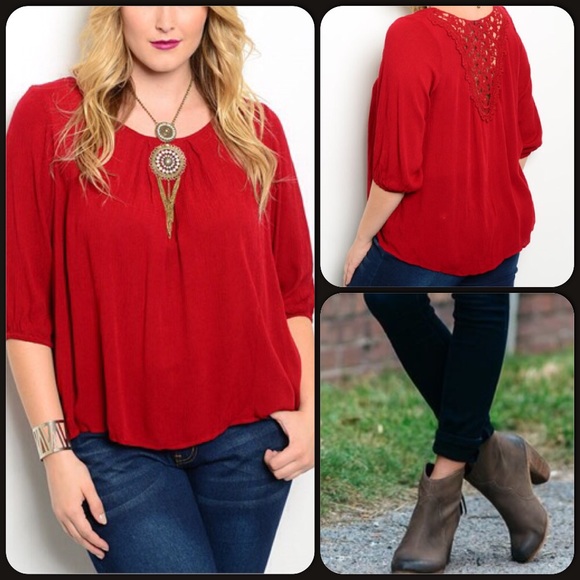 Zenobia Tops - Deep Burgundy Top