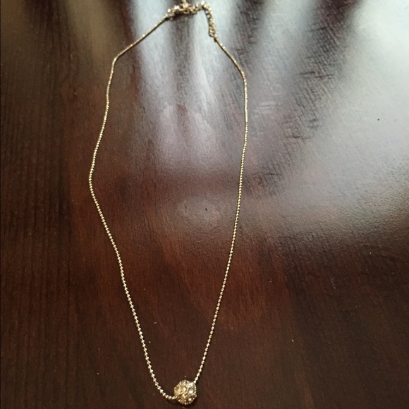 Sterling silver crystal ball necklace