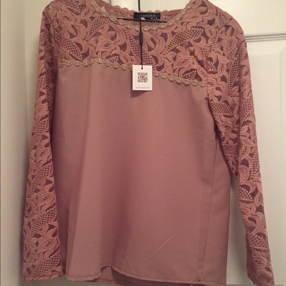 NWT Purple Lace Detail Top - Picture 1 of 4