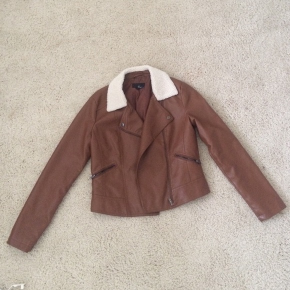 Forever 21 Brown Faux Leather Jacket