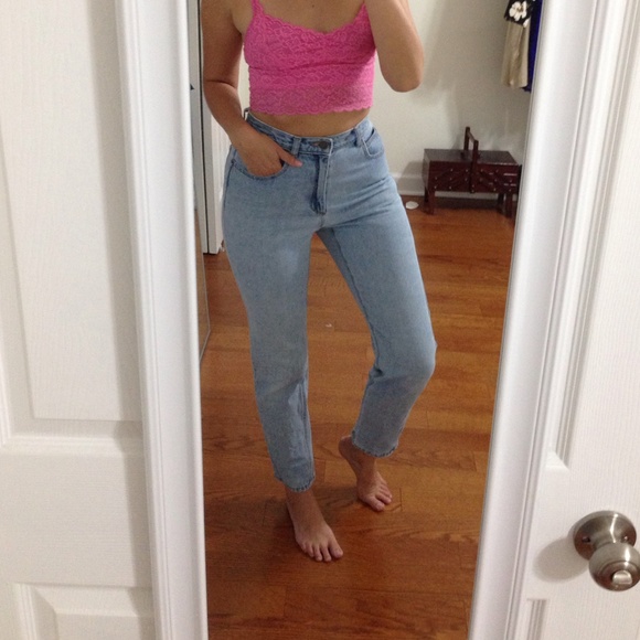 High waisted jeans