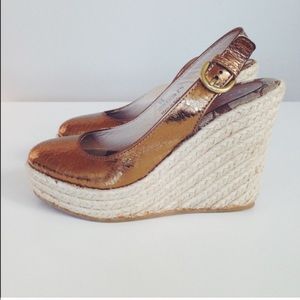 SOLD Coach espadrilles gold