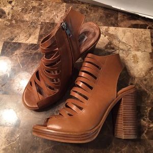 Peep toe booties