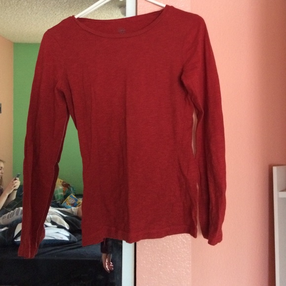 Dark red long sleeved shirt
