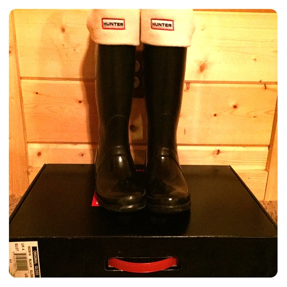 Hunter Rain Boots with socks