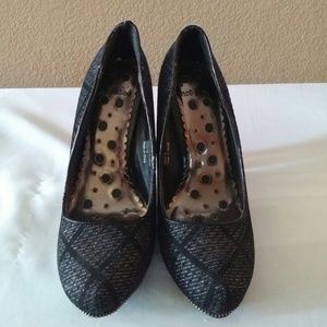 Not Rated Black Zipper Pumps