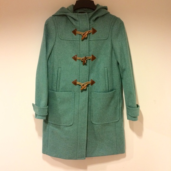Gorgeous teal toggle pea coat