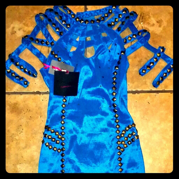 Pascucci Couture Aquamarine Studded Dress