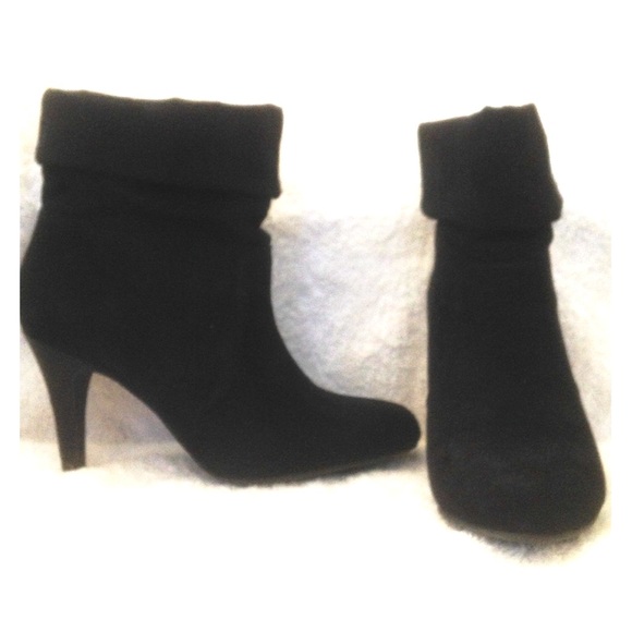 Black Express fold over booties