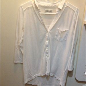 White button up blouse