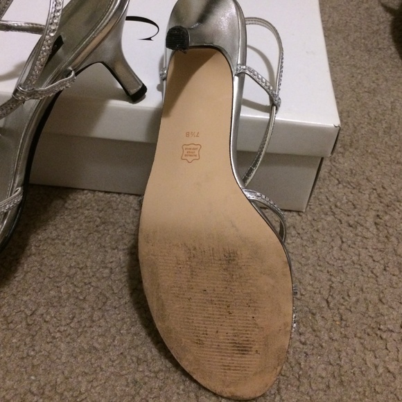 Capparos silver strappy sandals heels - Picture 2 of 4