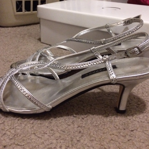 Capparos silver strappy sandals heels - Picture 3 of 4