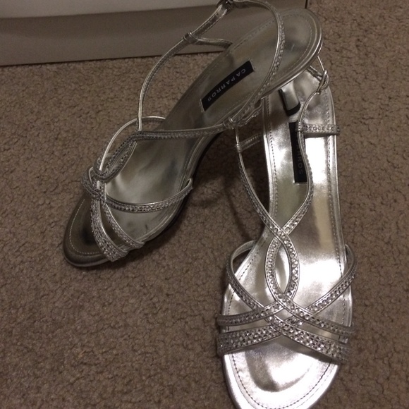 Capparos silver strappy sandals heels - Picture 4 of 4