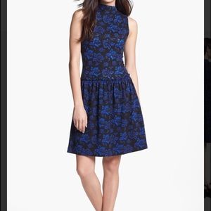 French Connection print fit and flare dress size 4