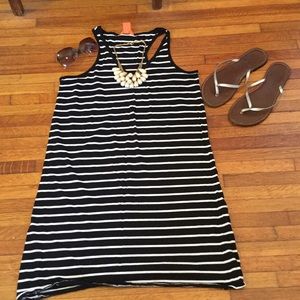 Black and white racer back dress