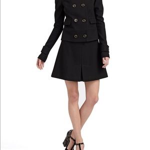 Rachel Zoe black wool mini skirt