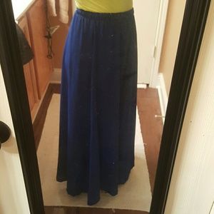 Blue Forever 21 Maxi Skirt