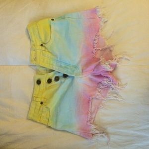 UNIF pastel high waisted shorts