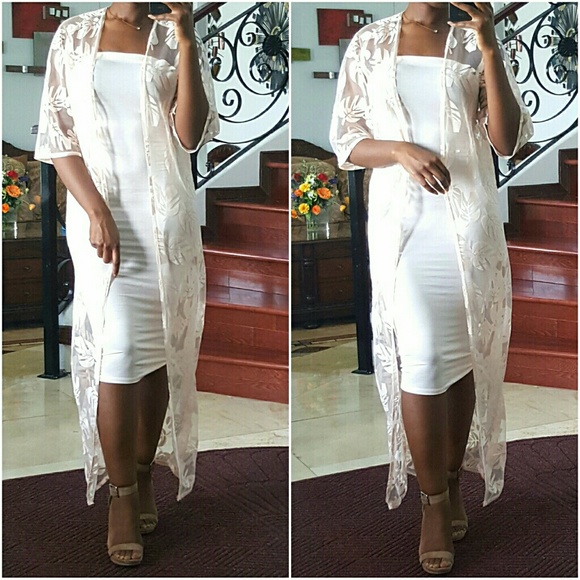 SOLD | Pale Pink Sheer Kimono - Picture 2 of 4