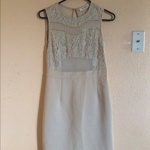 NWT beige mini dress
