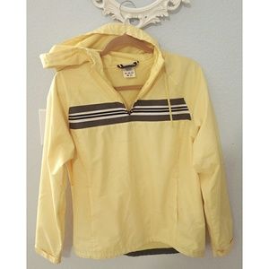 Reebok windbreaker athletics pull over yellow.
