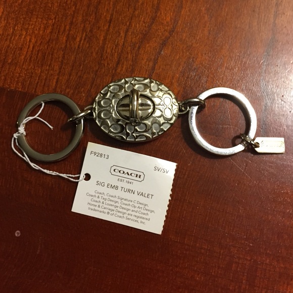Coach EMB turn valet key chain