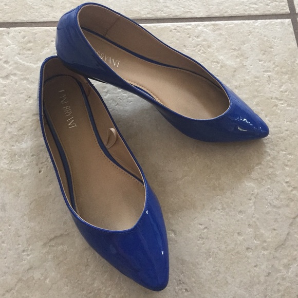 Lane Bryant blue flats, size 9