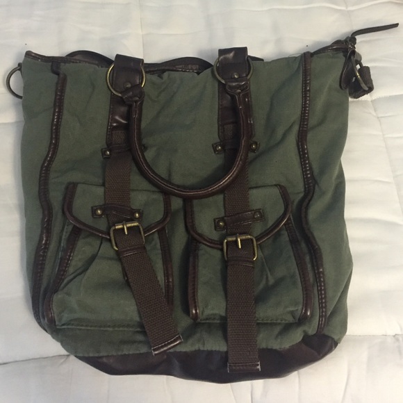 Brown and Green Crossbody