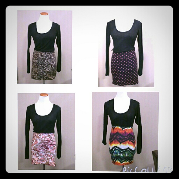 Set of 4 mini skirts