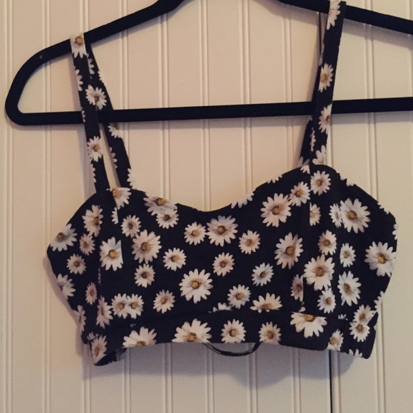 Daisy ribbed-back bralette
