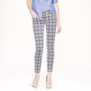 J.Crew Toothpick Jean in Geometric Print