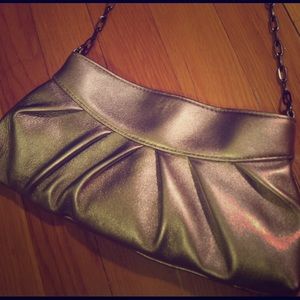 New BCBGMaxazria Metallic Clutch