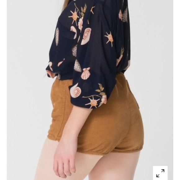 American apparel Rigid corduroy high waist short