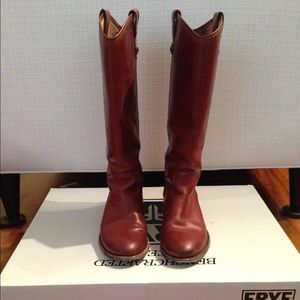 Frye Melissa Button Cognac Boots