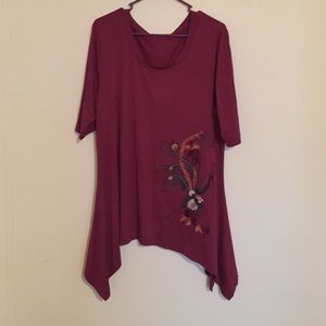 Brand new burgundy top