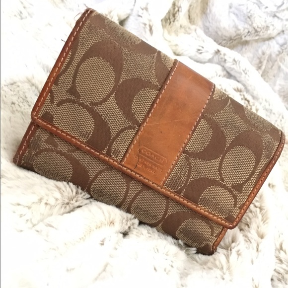 COACH Authentic Signature Classic Canvas Wallet