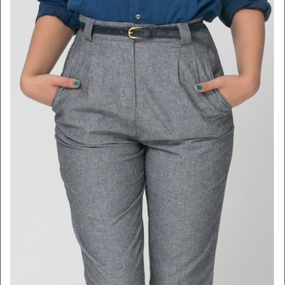 American apparel Chambray high waisted pant