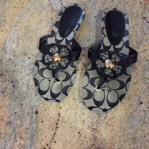 Coach print sandals